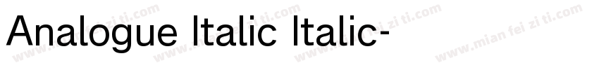 Analogue Italic Italic字体转换